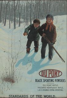 DuPont Advertising Poster Two Boys Hunting