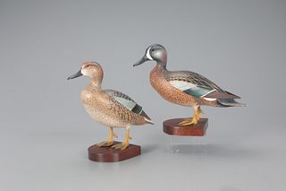 Standing Blue-Winged Teal Pair, The Ward Brothers