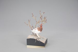 Miniature Arctic Spring Willow Ptarmigan, Pat Godin (b. 1953)