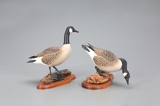 Half-Size Canada Goose Pair, Oliver "Tuts" Lawson (b. 1938)