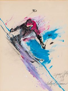 LeRoy Neiman (1921-2012) Skier, Squaw Valley, California
