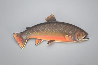 Leaping Brook Trout Carving Ed Towns