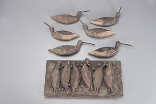 Boxed Rig of Six Plover and Six Curlew