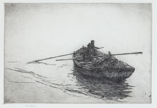 Sears Gallagher (1869-1955) Rowing the Dory