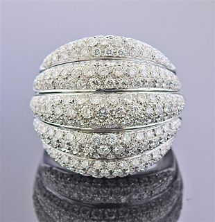 Damiani 18k Gold Diamond Cocktail Ring 