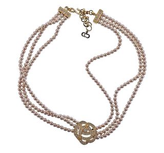 Christian Dior Costume Pearl Necklace 