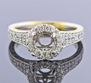 Gabriel &amp; Co 14k  Gold Diamond Engagement Ring Mounting