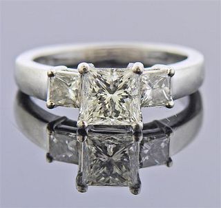 GIA  Diamond Platinum Engagement Ring