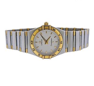Omega Constellation 18k Gold Steel Watch 1372.3000