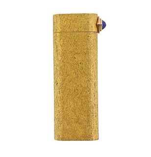 Cartier Gold Plated Lapis Lighter 