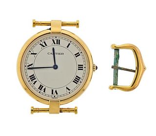 Cartier Vendome 18k Gold Watch 9256
