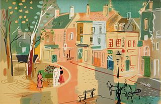 Charles Cobelle Paris Street Scene Painting