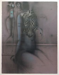 Paul Wunderlich Surrealist Nude Figure Etching