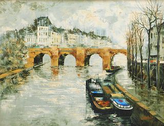 Luc Cossier dit Walles Modern Pont Neuf Painting