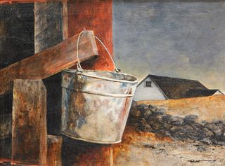 Ron Rudat Bucket Still Life Painting