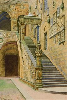 A. Marrani Interior Staircase WC Painting