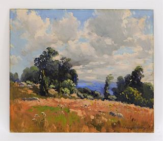 C. Gordon Harris Impressionist Landscape Painting