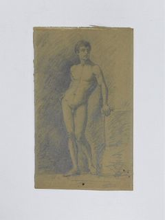 Tomasso Dimino Italian Nude Study Pencil Drawing