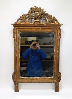 18C Continental Carved Gilt Wood Wall Mirror