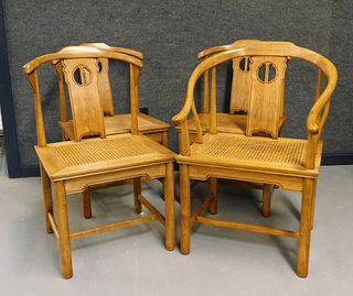 4PC American Henredon Asiatic Chairs