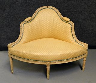 French Upholstered Lady's Corner Chair