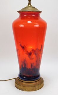 LG French Muller Freres Art Glass Table Lamp