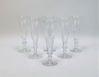 6PC William Yeoward Crystal Champagne Flutes