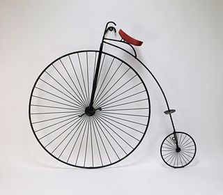 Curtis Jere Penny Farthing Bicycle Wall Sculpture