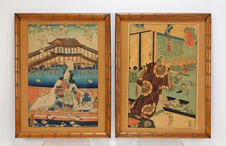 2PC Yoshitora Utagawa & Kuniyoshi Woodblock Prints