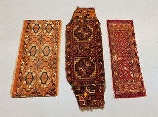 3 Geometric Red Turkmen Rugs