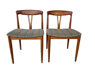 Pair of Vintage Danish Chairs With Wishbone Detail