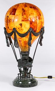 (Attributed to) Maitland Smith Pin-Shell Balloon Lamp