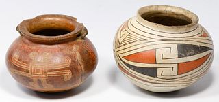 Pre-Columbian Casas Grandes and Narino Ollas Pottery Vessels