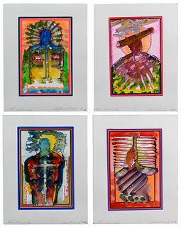 Ron Kowalke (American, b.1936) 'Spirit Guides' Watercolor Assortment