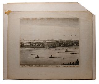 (After) Wenceslaus Hollar (Bohemian, 1607-1677) 'The Prospect of London and Westminster Taken from Lambeth' Etchings on Laid Paper