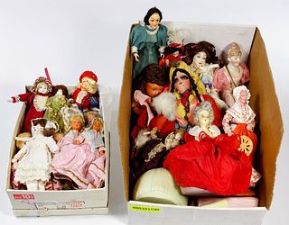 Bisque, Porcelain, Plastic and Bed Doll Assortment