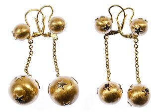18k Yellow Gold Pierced Earring Assortment