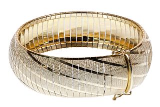 Aurafin 14k Yellow Gold Band Bracelet