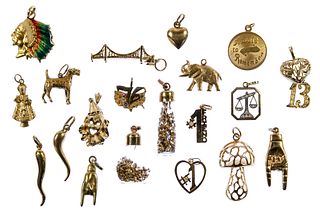 14k Yellow Gold and 10k Yellow Gold Pendant / Charm Assortment