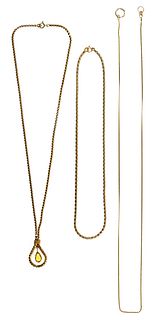 18k Yellow Gold and 14k Yellow Gold Necklace Assortment