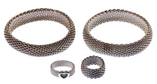 Tiffany & Co. Sterling Silver 'Somerset' Mesh Jewelry Assortment
