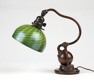A Tiffany counterbalance lamp and Favrile shade