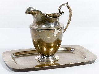 Sterling Silver Gorham Pitcher and Frank W. Smith Silver Co. Tray