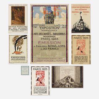 Important 1925 Paris Exposition Internationale des Arts Decoratifs graphics collection