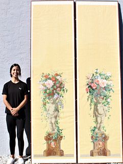 Pair of Monumental Zuber Wallpaper Panels