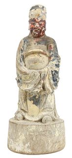 Early Chinese Wood Carved Standing Deity