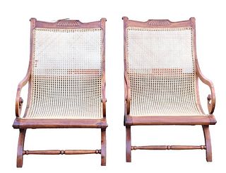 Pair Early Anglo Indian Butlers Chairs