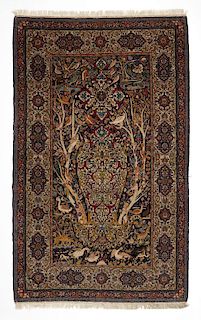A Persian Kashan tree of life area rug