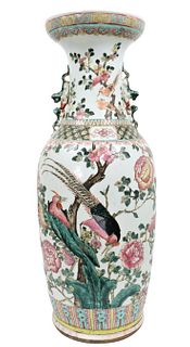 Large Chinese Painted Porcelain Vase
