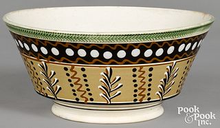 Large mocha bowl, with twig decoration